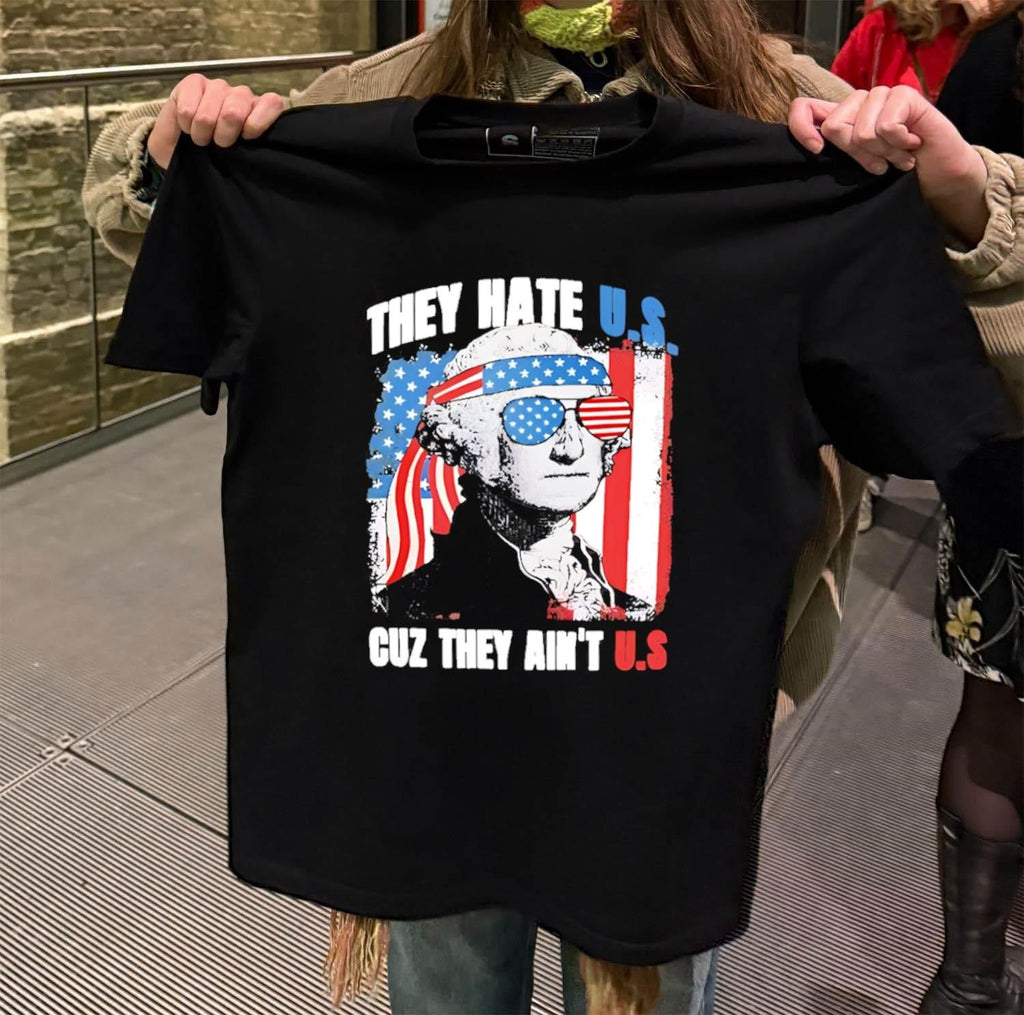 They Hate U.S. Cuz Ain't Washington - Adult & Kids T-Shirts, Sweatshirts & Hoodies apparel design preview 2