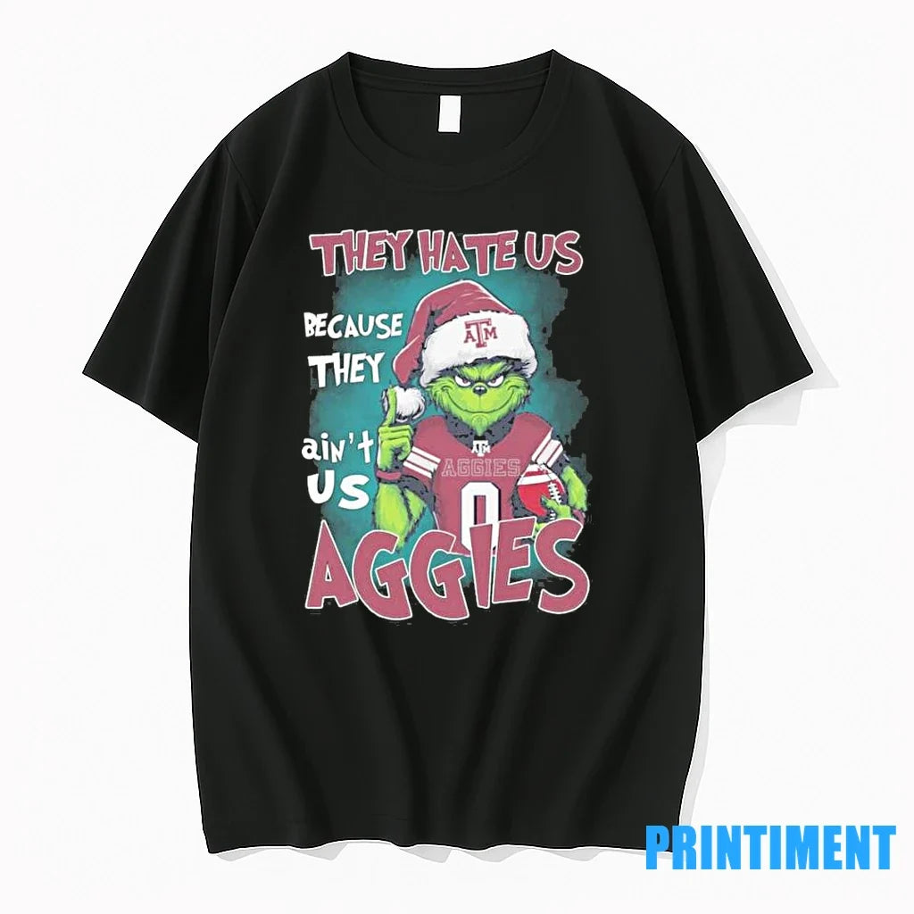 They Hate Us Cause Aint Texas Am Aggies Christmas - Adult & Kids T-Shirts, Sweatshirts & Hoodies apparel design preview 1
