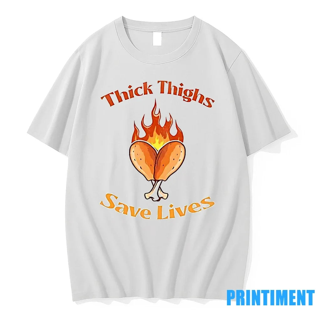 Thick Thighs Save Lives Funny Thanksgiving Sweater - Adult & Kids T-Shirts, Sweatshirts & Hoodies apparel design preview 1