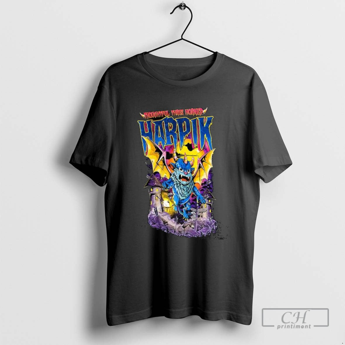 Thoughtful Three Horned Harpik - Adult & Kids T-Shirts, Sweatshirts & Hoodies apparel design preview 1