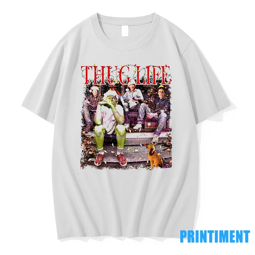 Thug Life Christmas Grinch Friends Movie Light - Adult & Kids T-Shirts, Sweatshirts & Hoodies apparel design preview 1