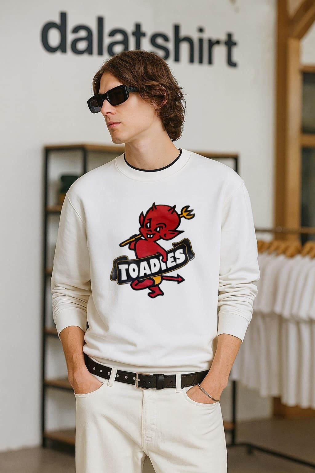 Toadies Possum Kingdom Red Devil Pitchfork Logo - Adult & Kids T-Shirts, Sweatshirts & Hoodies apparel design preview 2