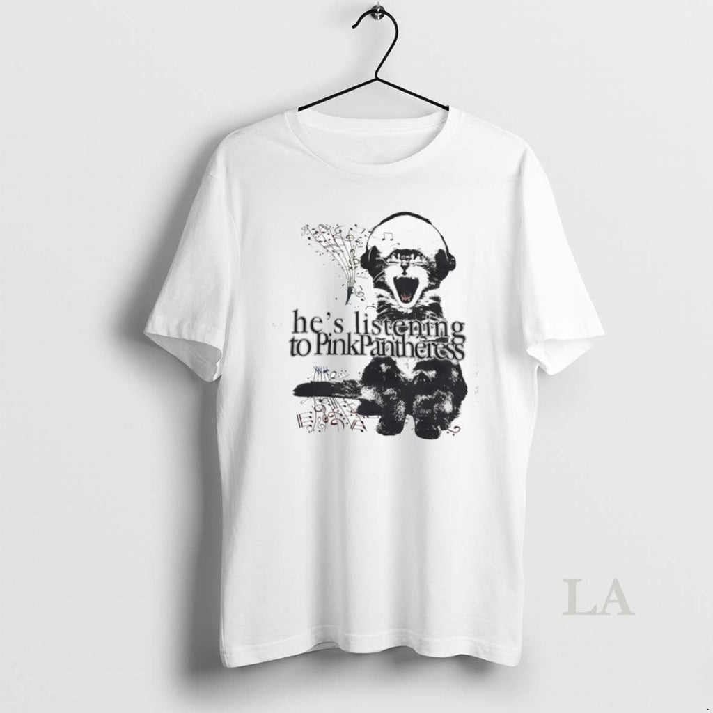 Top Cat Hes Listening To Pinkpantheress - Adult & Kids T-Shirts, Sweatshirts & Hoodies apparel design preview 1