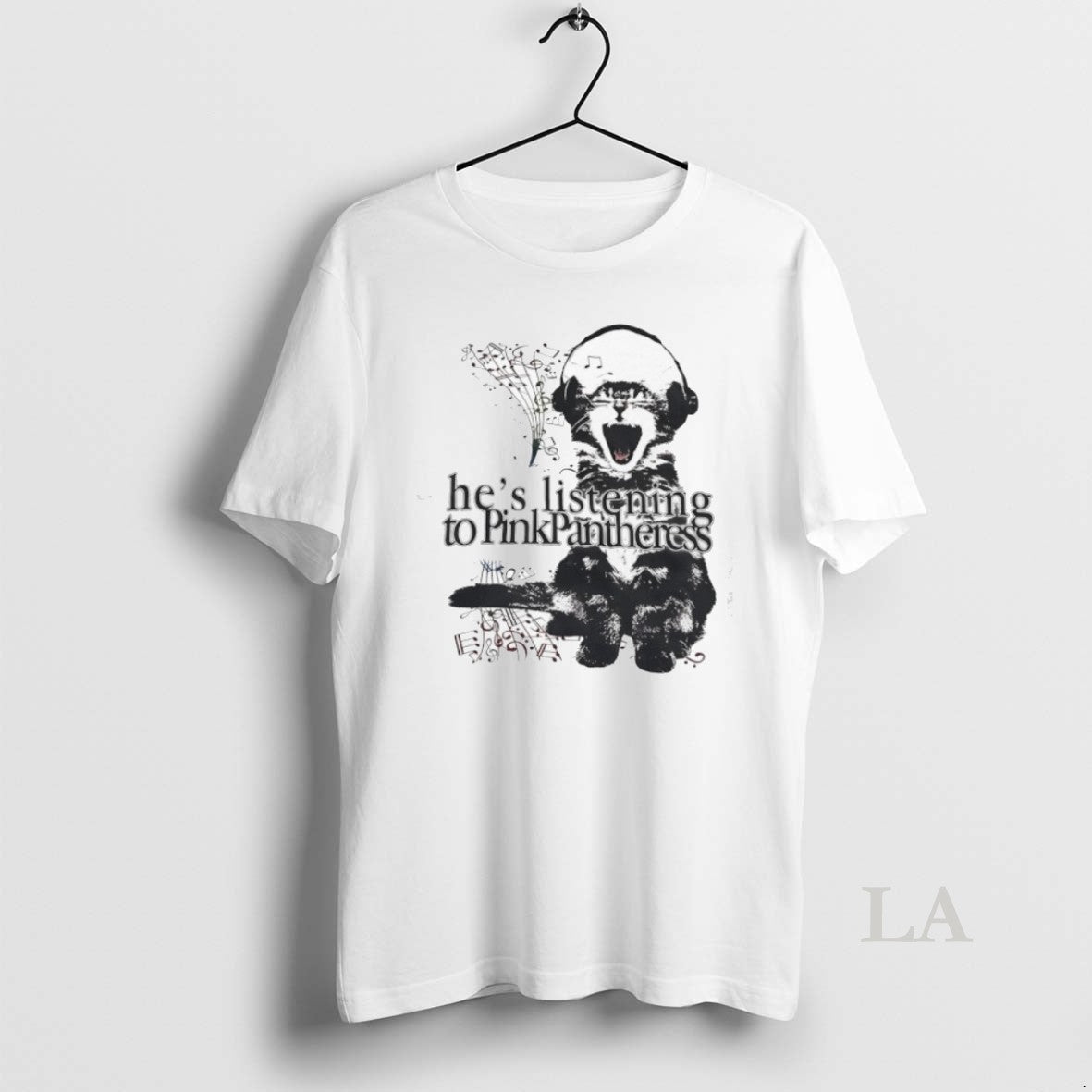Top Cat Hes Listening To Pinkpantheress - Adult & Kids T-Shirts, Sweatshirts & Hoodies apparel design preview 1