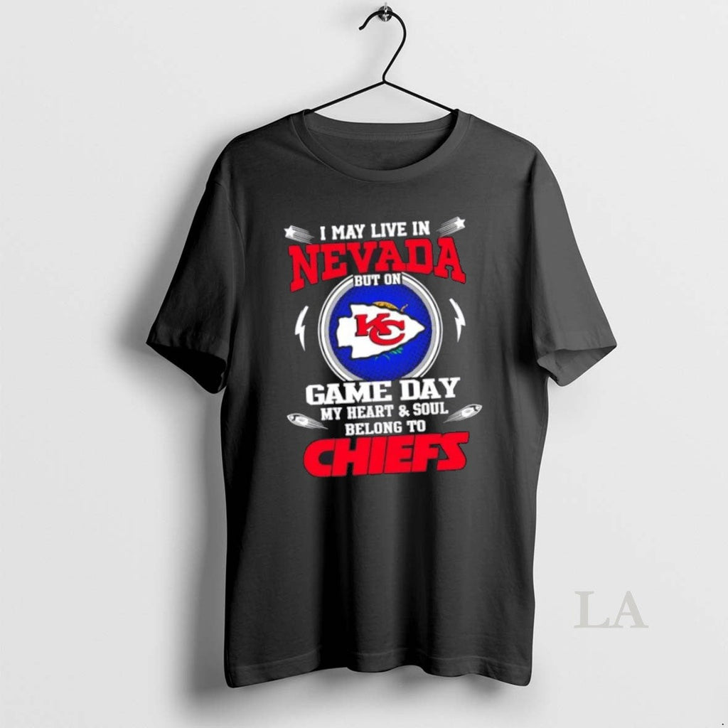 Top I May Live In Nevada But On Game Day My Heart And - Adult & Kids T-Shirts, Sweatshirts & Hoodies apparel design preview 1