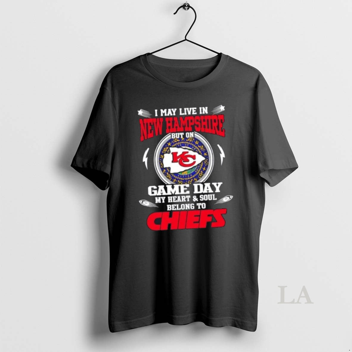 Top I May Live In New Hampshire But On Game Day My - Adult & Kids T-Shirts, Sweatshirts & Hoodies apparel design preview 1