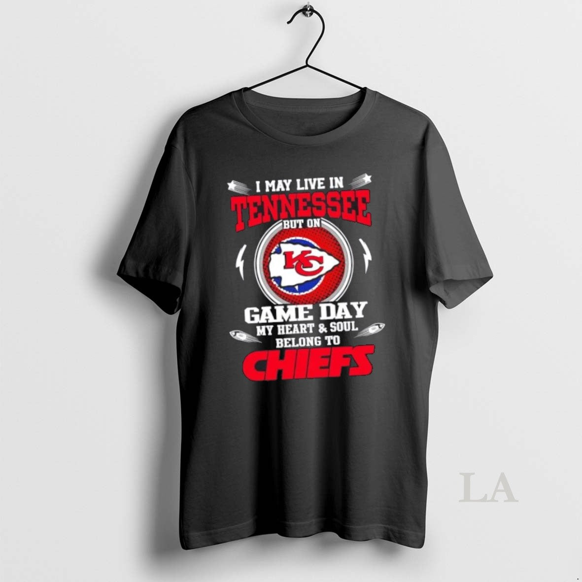 Top I May Live In Tennessee But On Game Day My Heart - Adult & Kids T-Shirts, Sweatshirts & Hoodies apparel design preview 1