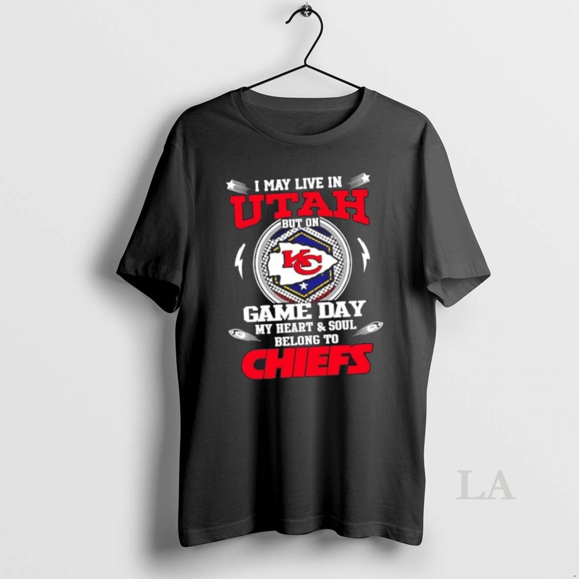 Top I May Live In Utah But On Game Day My Heart And - Adult & Kids T-Shirts, Sweatshirts & Hoodies apparel design preview 1