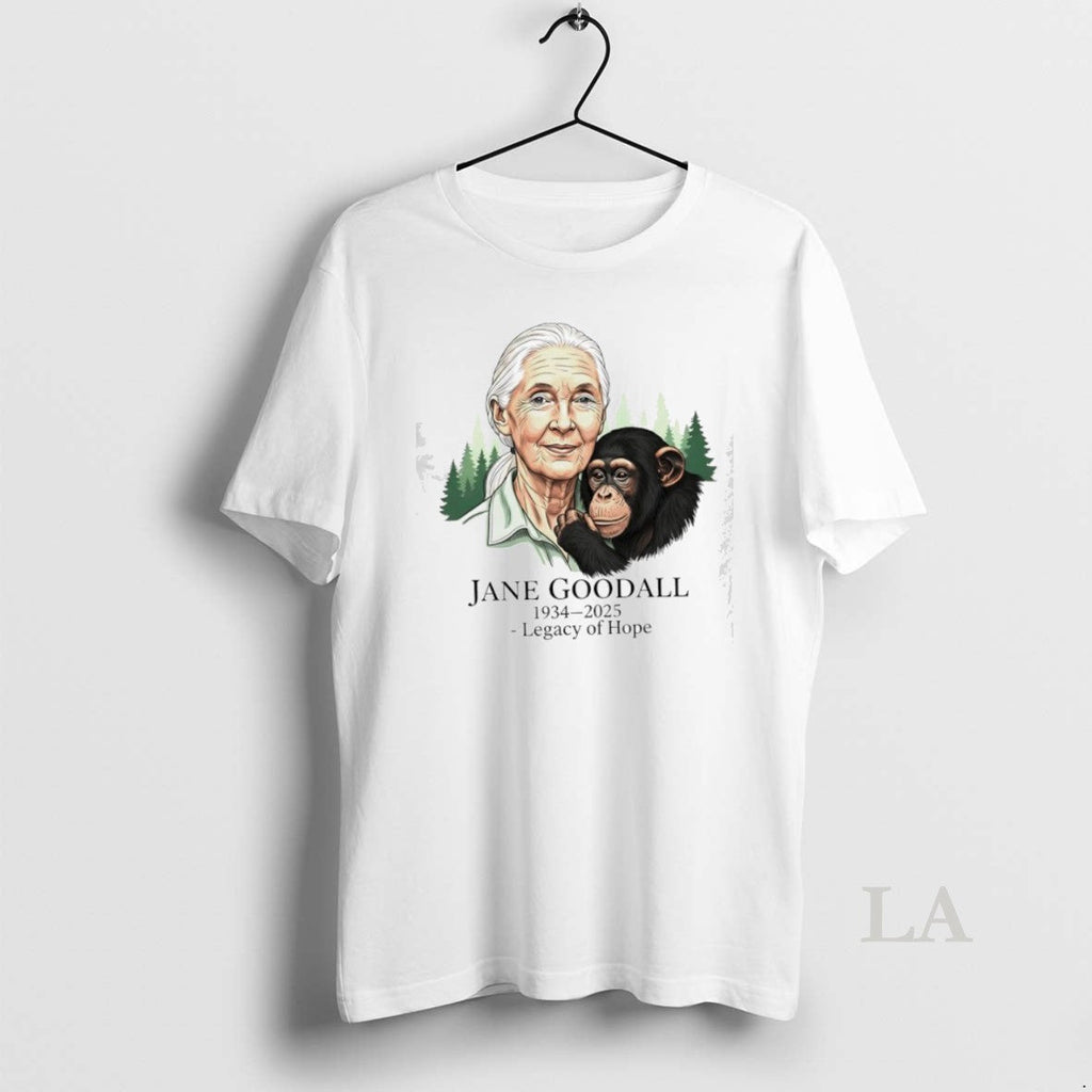 Top Jane Goodall Legacy Of Hope 1934 2025 - Adult & Kids T-Shirts, Sweatshirts & Hoodies apparel design preview 1