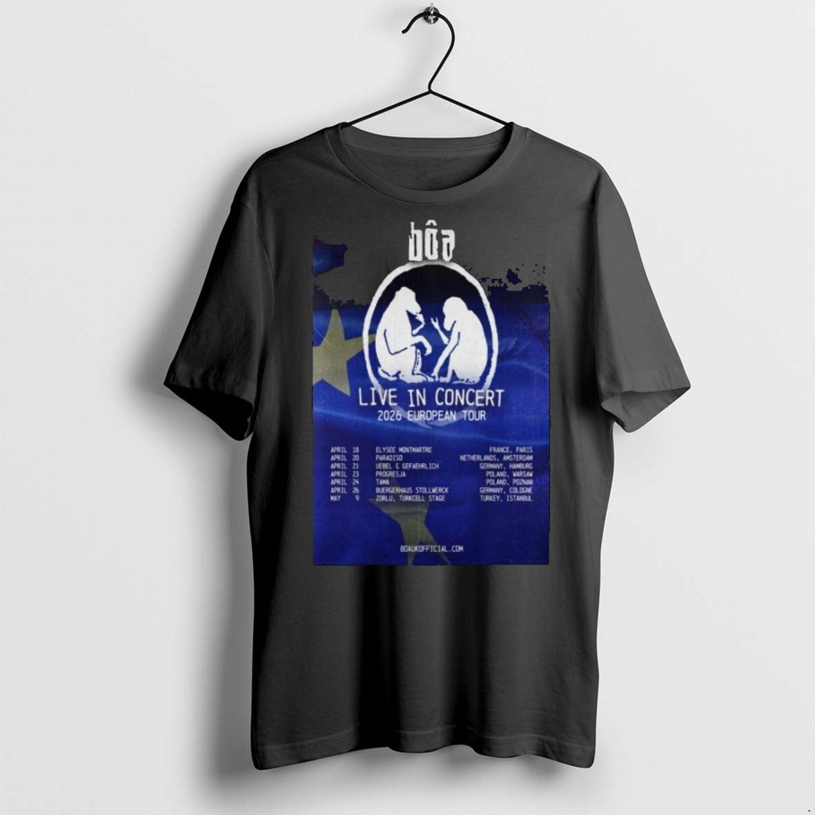 Premium Boa 2026 European Tour Long Sleve - Adult & Kids T-Shirts, Sweatshirts & Hoodies apparel design preview 1