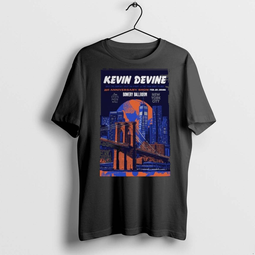 Top Premium Kevin Devine February 21 2026 Bowery - Adult & Kids T-Shirts, Sweatshirts & Hoodies apparel design preview 1