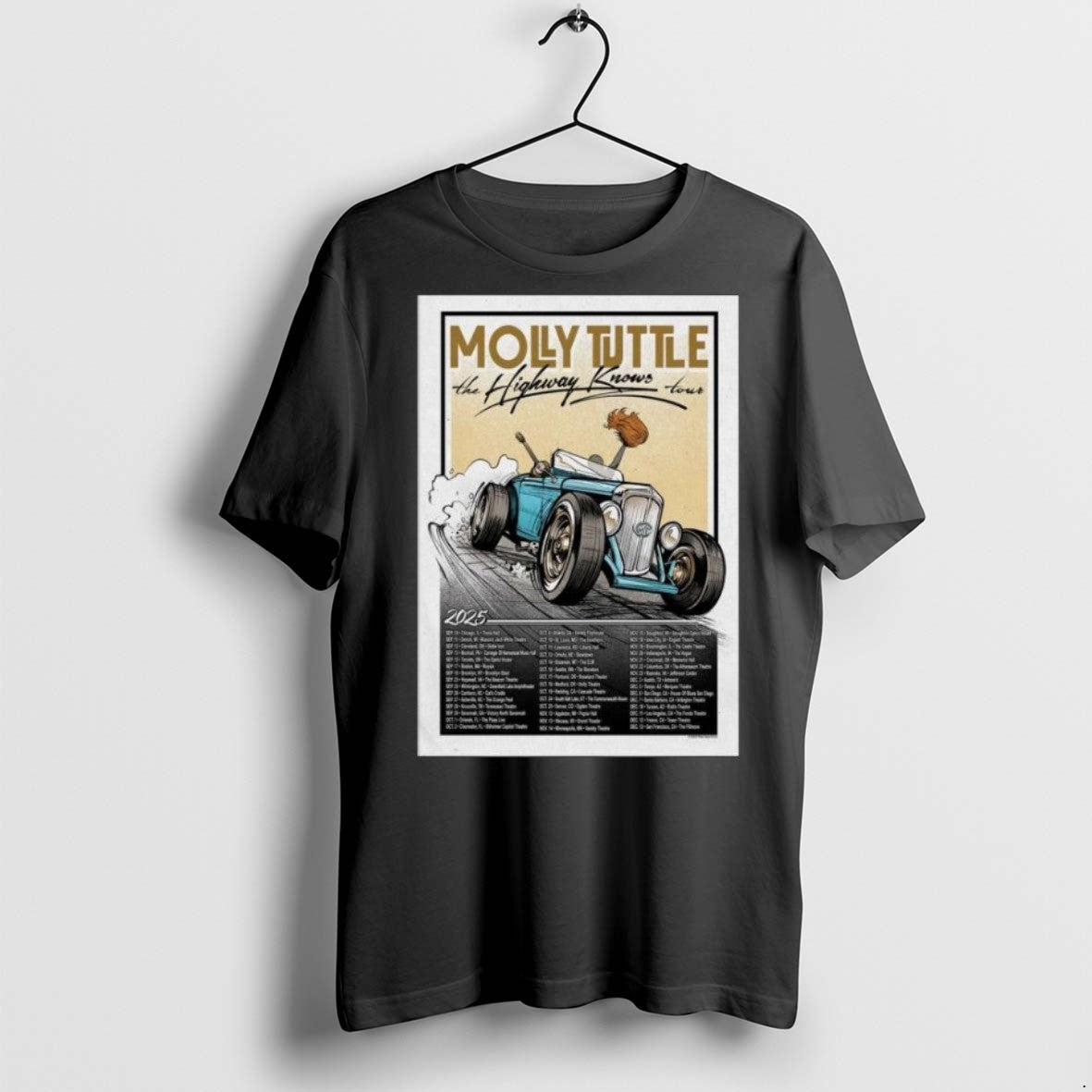 Premium The Highway Knows Tour 2025 Molly Tuttle Long - Adult & Kids T-Shirts, Sweatshirts & Hoodies apparel design preview 1