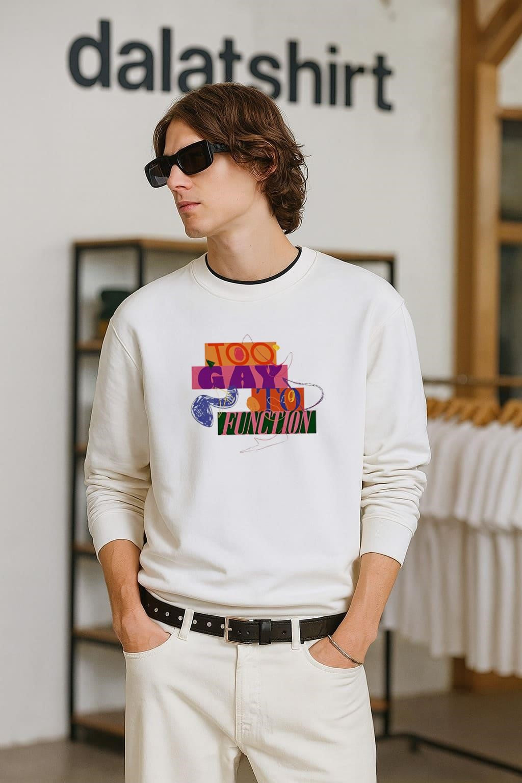 Too Gay To Function - Adult & Kids T-Shirts, Sweatshirts & Hoodies apparel design preview 2
