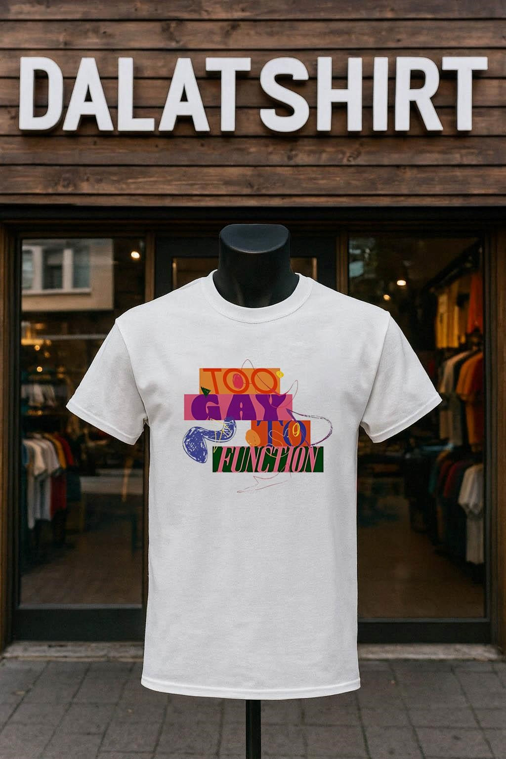 Too Gay To Function - Adult & Kids T-Shirts, Sweatshirts & Hoodies apparel design preview 1