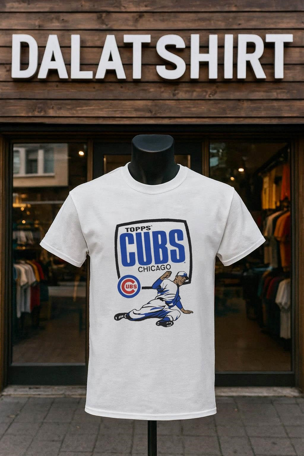 Topps Chicago Cubs Baseball Player Logo Graphic - Adult & Kids T-Shirts, Sweatshirts & Hoodies apparel design preview 1