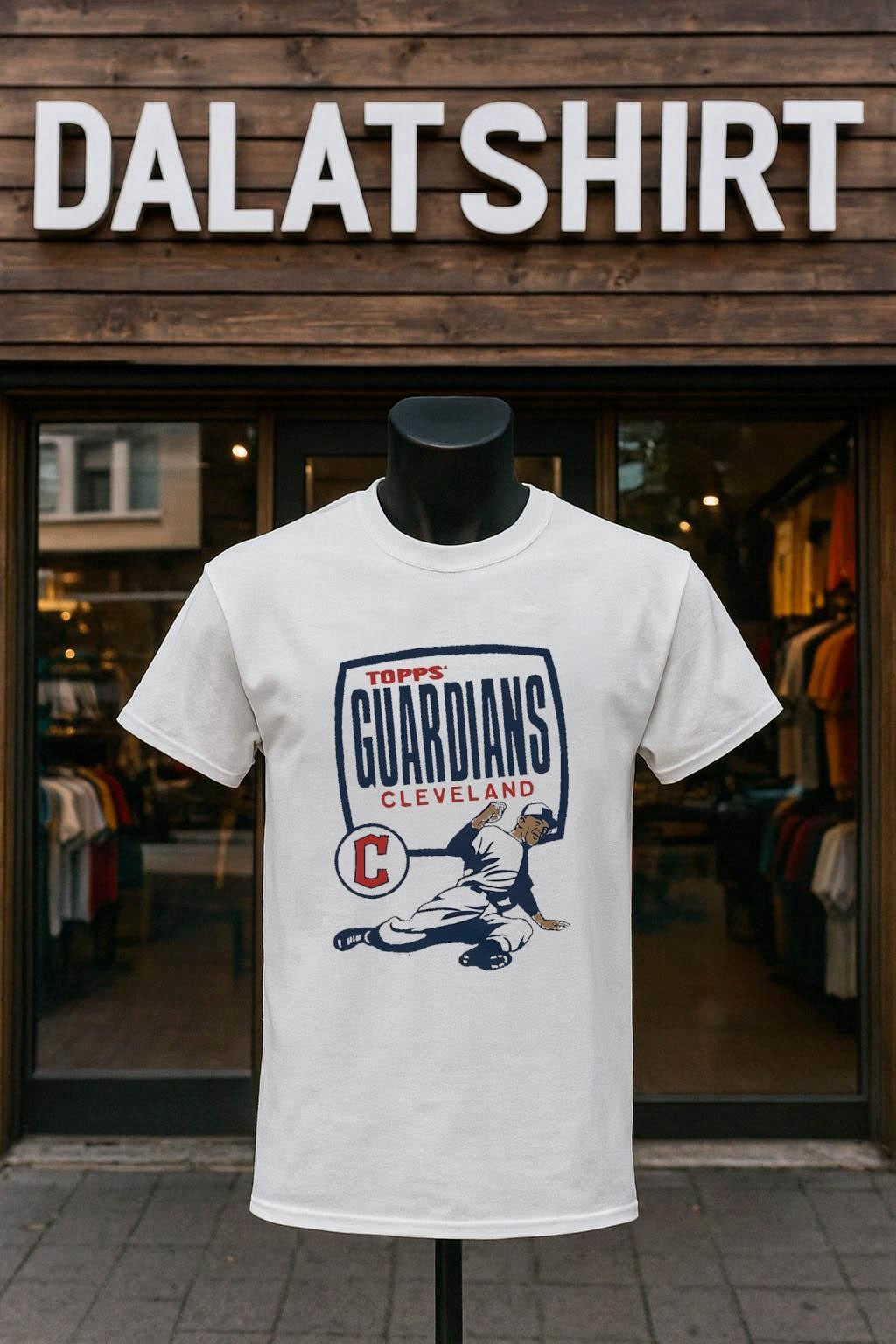 Topps Cleveland Guardians Baseball Player Logo - Adult & Kids T-Shirts, Sweatshirts & Hoodies apparel design preview 1
