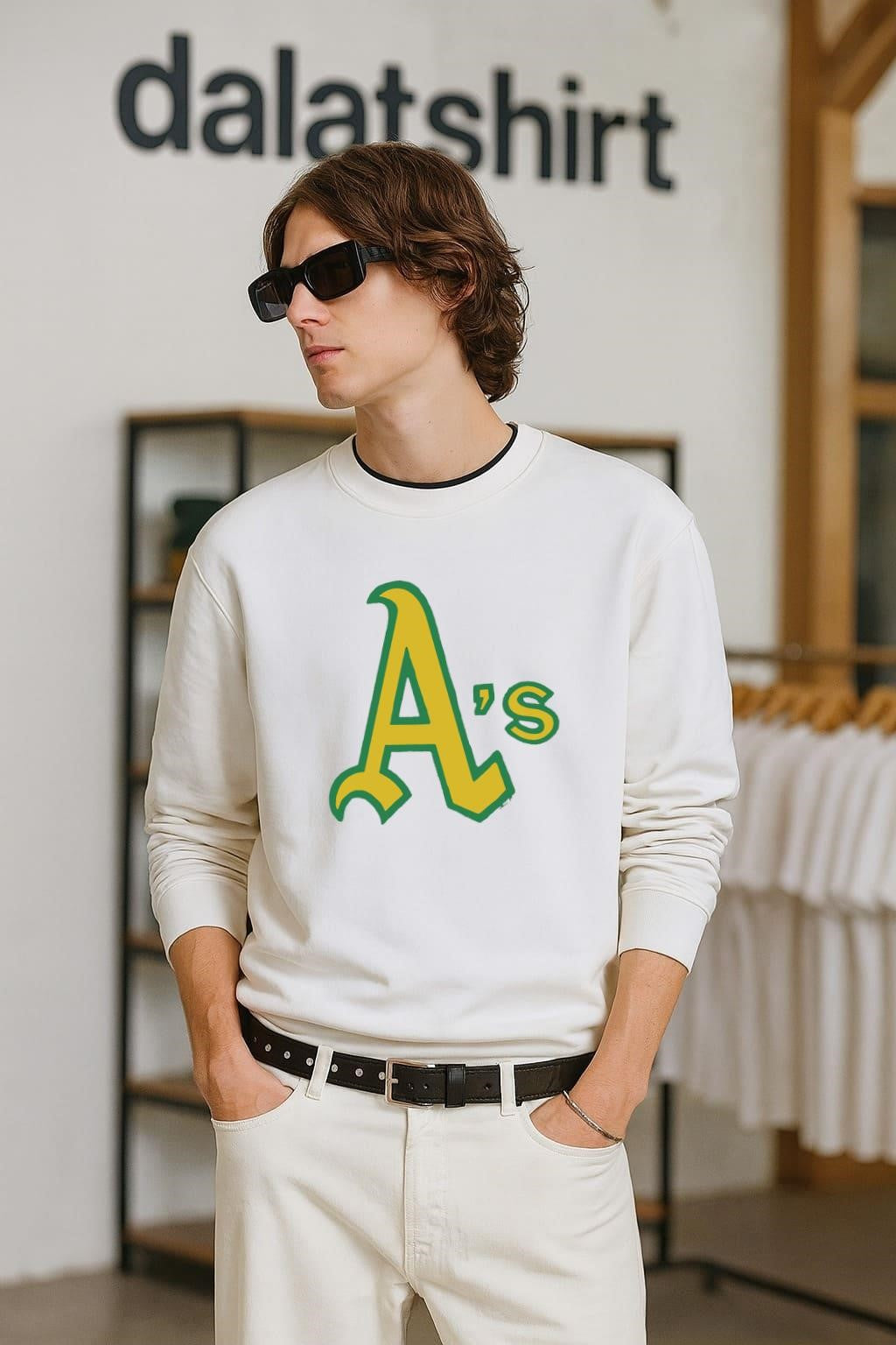 Topps Oakland Athletics A's Logo Graphic Cotton - Adult & Kids T-Shirts, Sweatshirts & Hoodies apparel design preview 2
