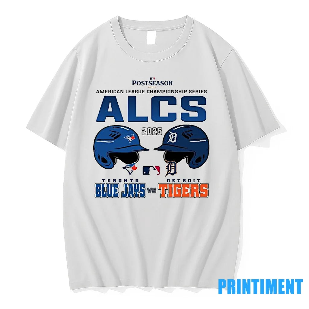 Toronto Blue Jays Vs Detroit Tigers 2025 Alcs Matchup - Adult & Kids T-Shirts, Sweatshirts & Hoodies apparel design preview 1