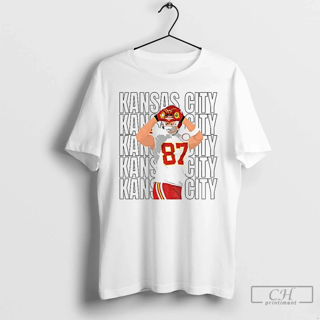 Travis Kelce Heart Hands Kansas City Chiefs Football - Adult & Kids T-Shirts, Sweatshirts & Hoodies apparel design preview 1