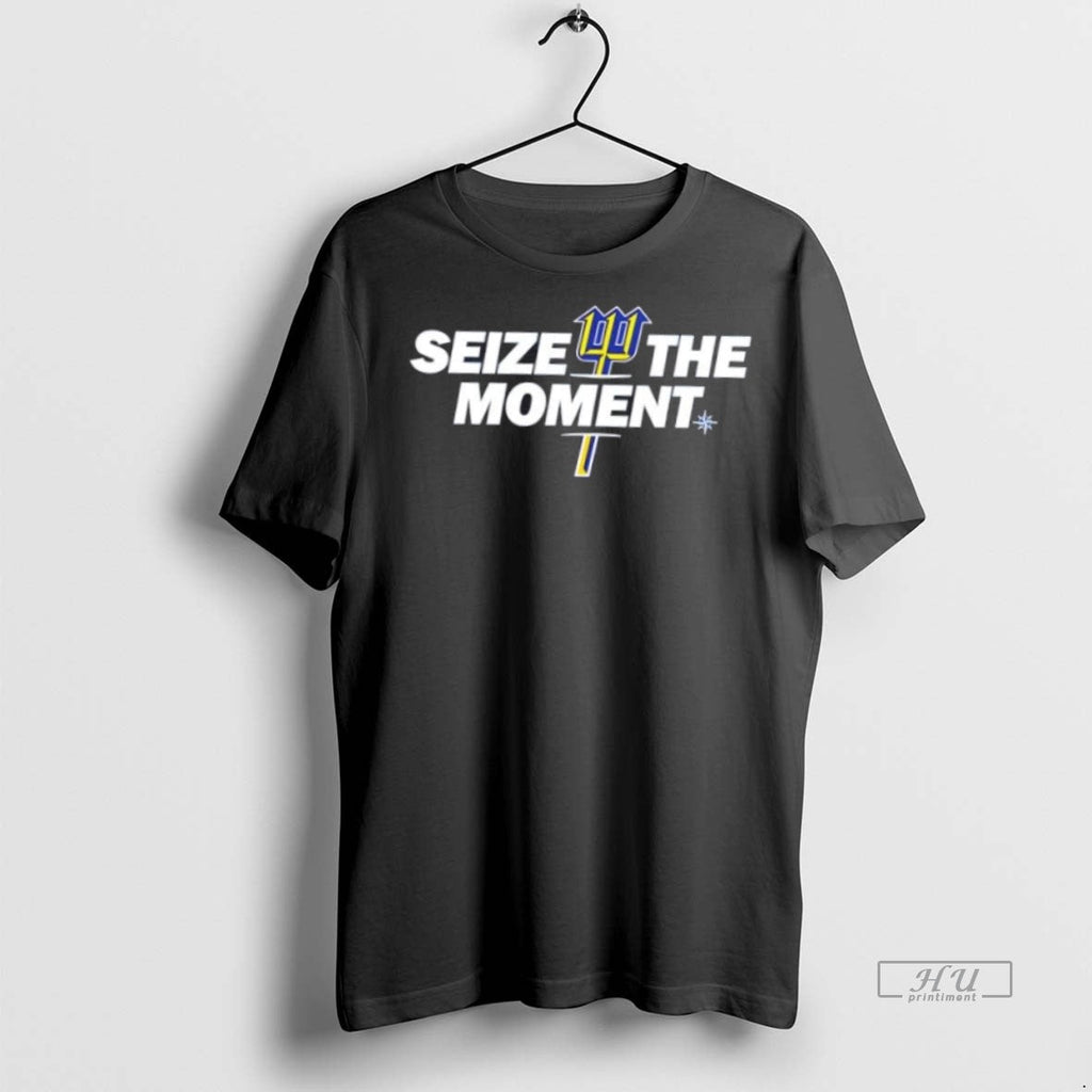 Trending 2025 Seize The Moment Seattle Mariners - Adult & Kids T-Shirts, Sweatshirts & Hoodies apparel design preview 1