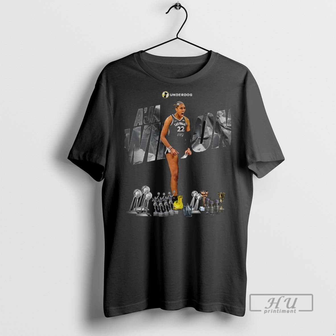 Trending Aja Wilson Goat Of Womens Basketball Finals - Adult & Kids T-Shirts, Sweatshirts & Hoodies apparel design preview 1