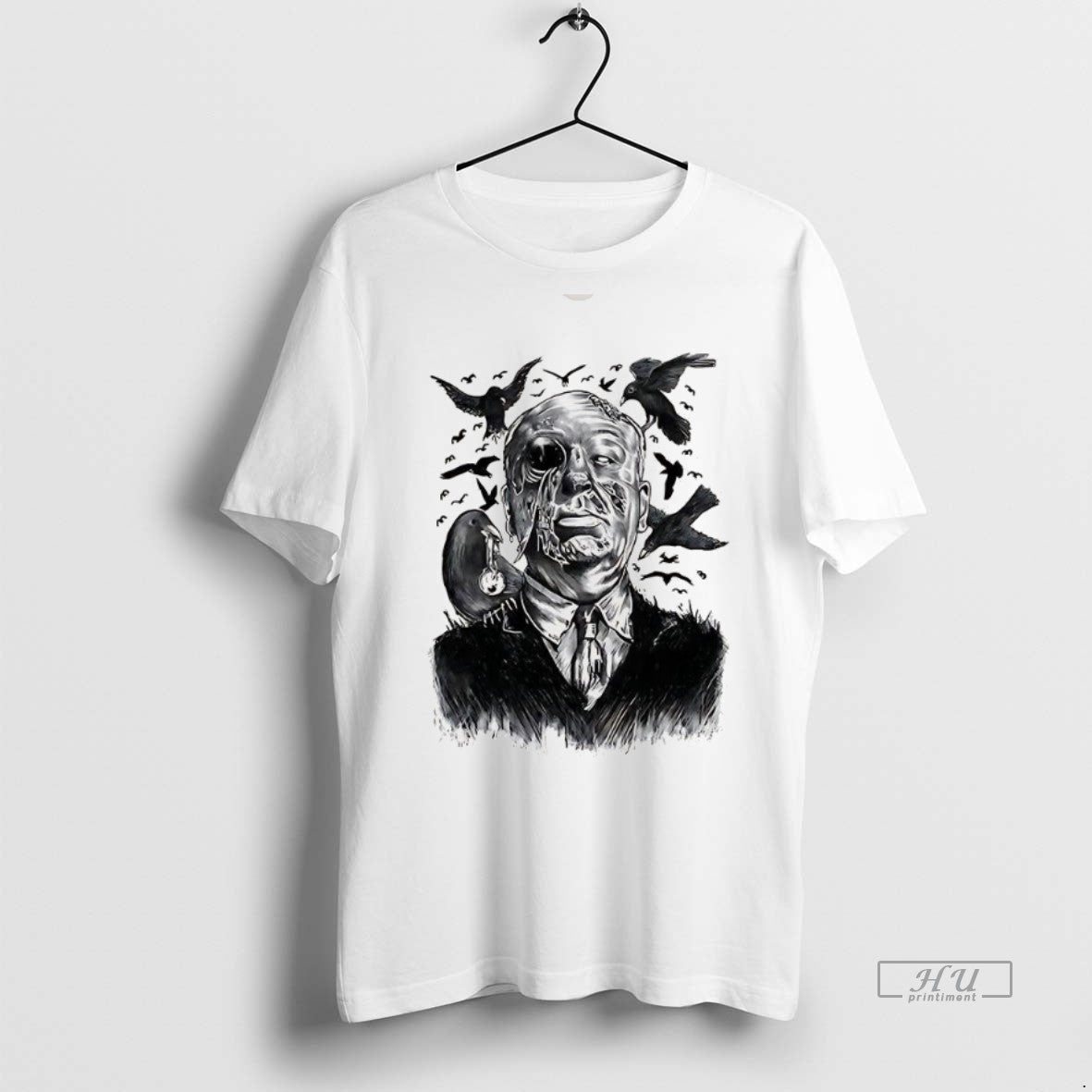 Trending Alfred Hitchcock Bird Attack Horror - Adult & Kids T-Shirts, Sweatshirts & Hoodies apparel design preview 1