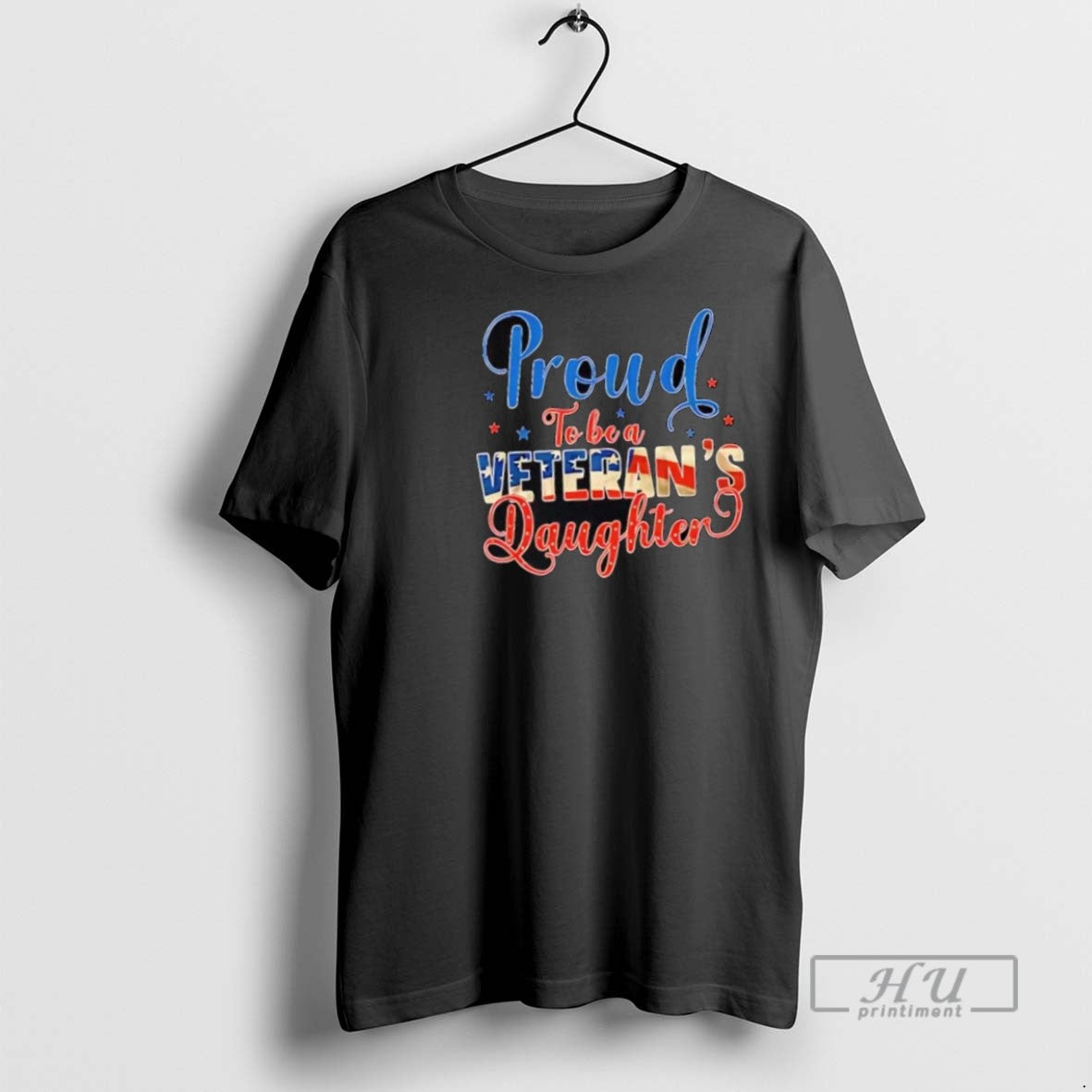 Trending American Proud To Be A Veterans Daughter - Adult & Kids T-Shirts, Sweatshirts & Hoodies apparel design preview 1