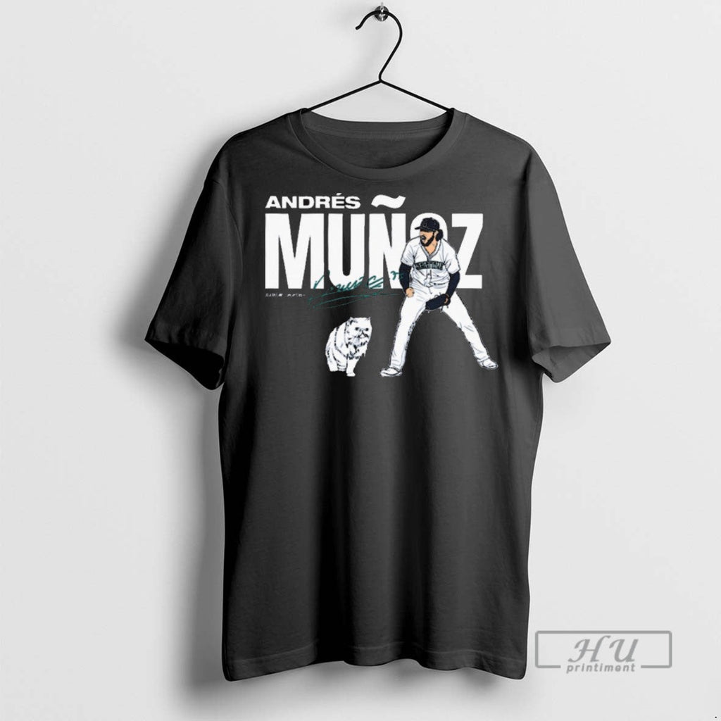 Trending Andres Munoz Seattle Mariners Mlb Slash Line - Adult & Kids T-Shirts, Sweatshirts & Hoodies apparel design preview 1