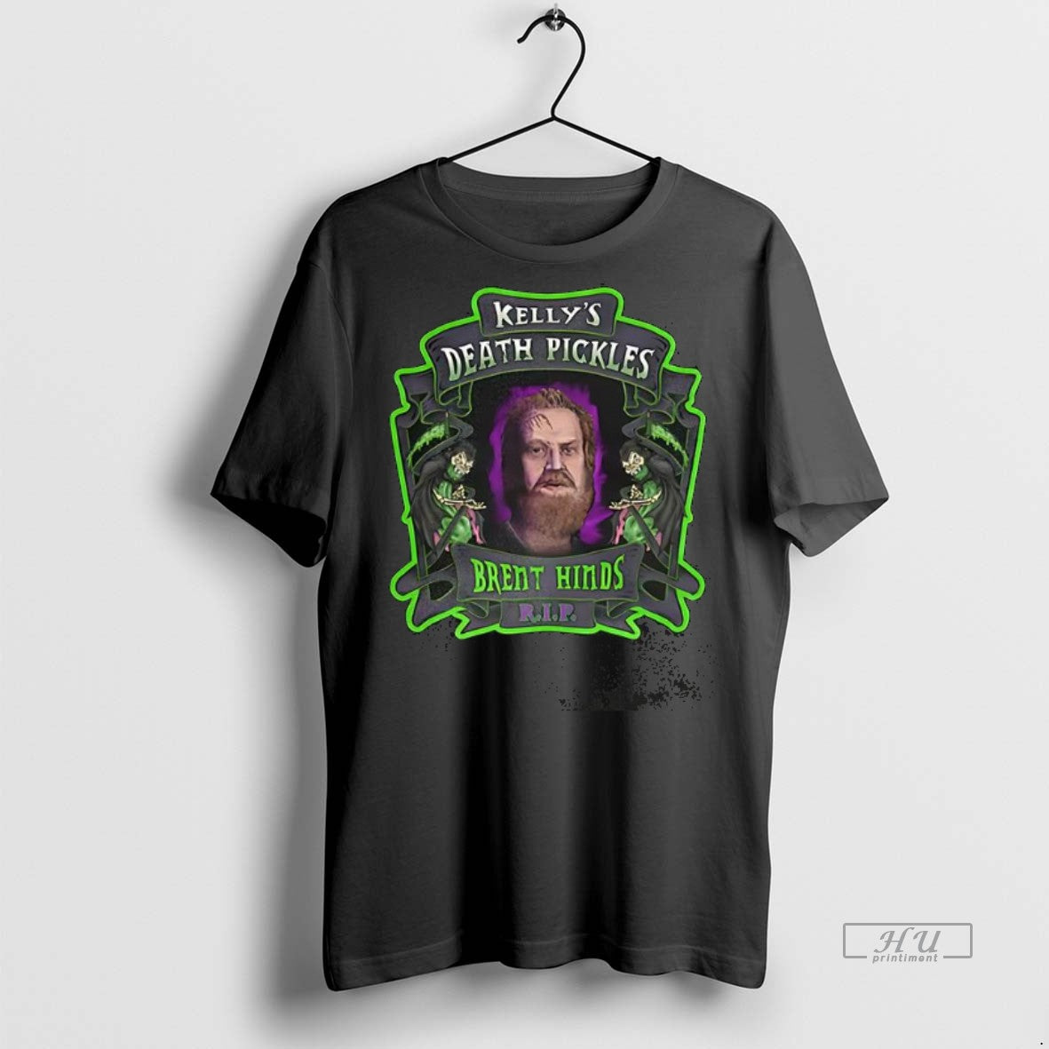 Trending Brent Hinds In Memory Kellys Death Pickles - Adult & Kids T-Shirts, Sweatshirts & Hoodies apparel design preview 1