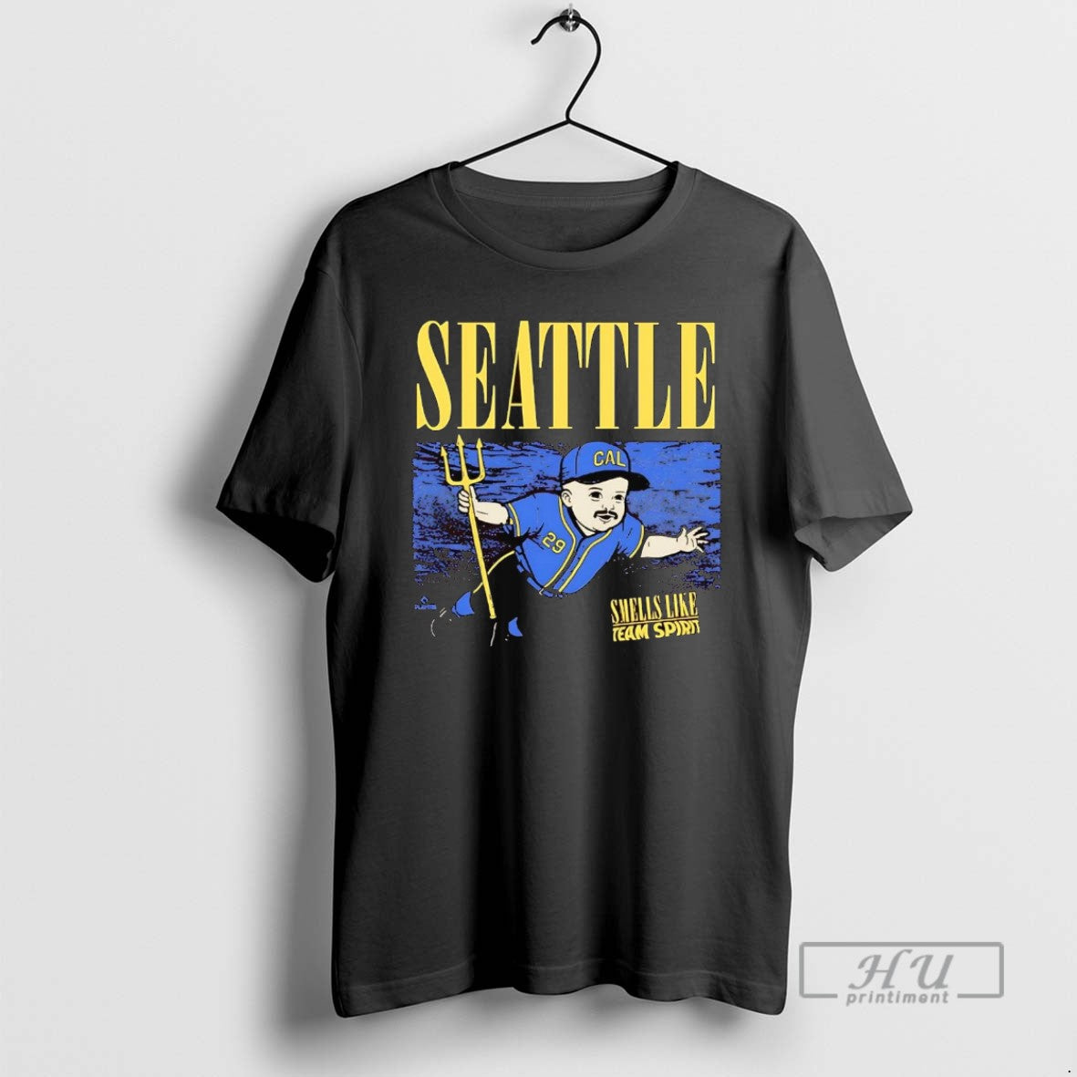 Trending Cal Raleigh Smells Like Team Spirit Seattle - Adult & Kids T-Shirts, Sweatshirts & Hoodies apparel design preview 1