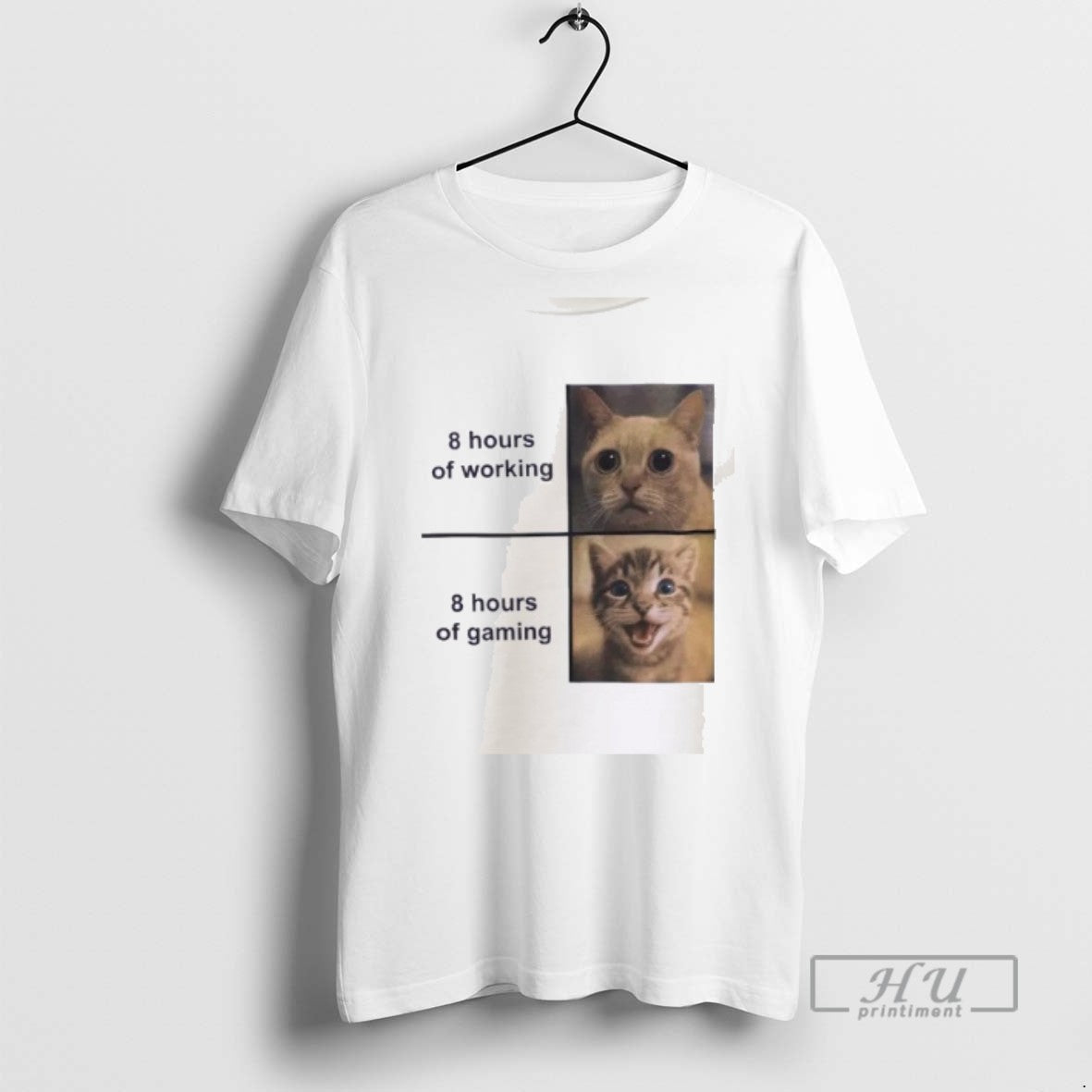Trending Cat 8 Hour Of Working Hours Gaming - Adult & Kids T-Shirts, Sweatshirts & Hoodies apparel design preview 1