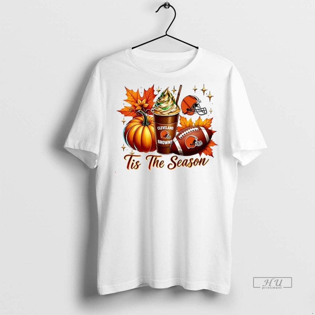 Trending Cleveland Browns Tis The Season Halloween - Adult & Kids T-Shirts, Sweatshirts & Hoodies apparel design preview 1