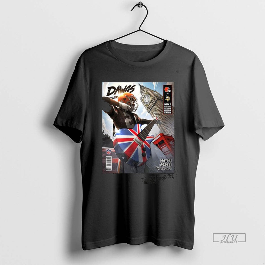 Trending Cleveland Browns Dawgs Across The Pond - Adult & Kids T-Shirts, Sweatshirts & Hoodies apparel design preview 1