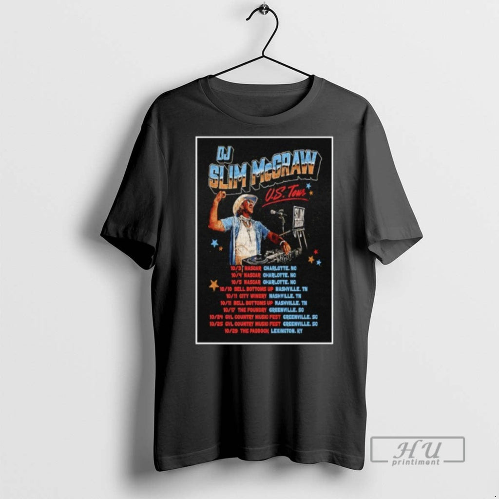 Trending Dj Slim Mcgraw Us Tour 2025 Graphic - Adult & Kids T-Shirts, Sweatshirts & Hoodies apparel design preview 1