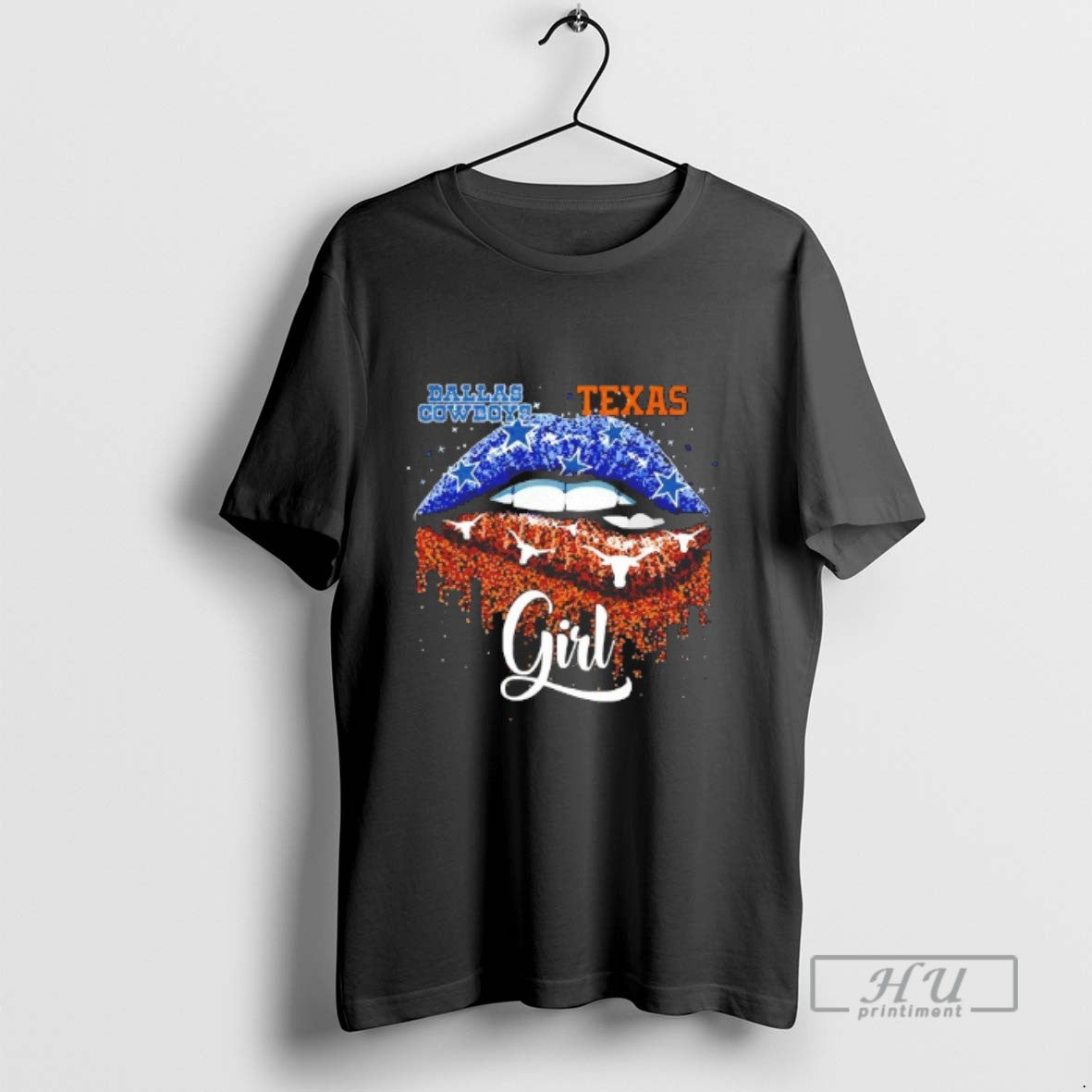 Trending Dallas Cowboys And Texas Longhorns Girl Sexy - Adult & Kids T-Shirts, Sweatshirts & Hoodies apparel design preview 1