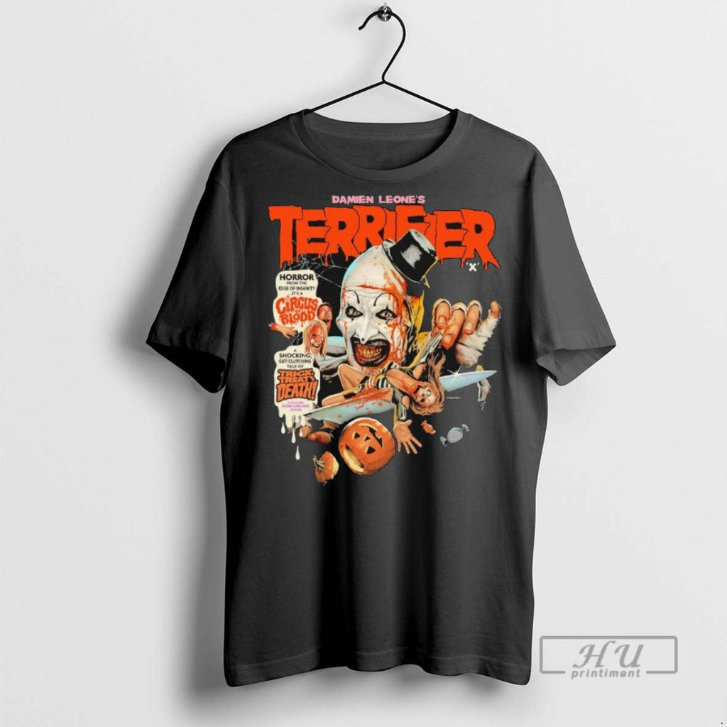 Trending Damien Leones Terrifier X Horror From The - Adult & Kids T-Shirts, Sweatshirts & Hoodies apparel design preview 1