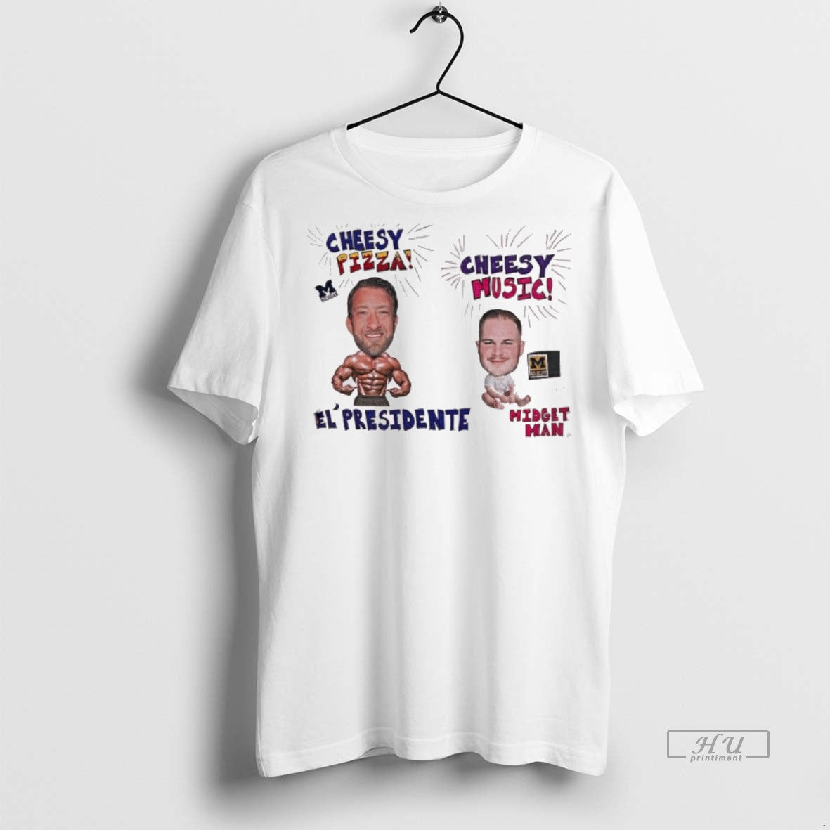 Trending El President Cheesy Pizza Vs Midget Man - Adult & Kids T-Shirts, Sweatshirts & Hoodies apparel design preview 1