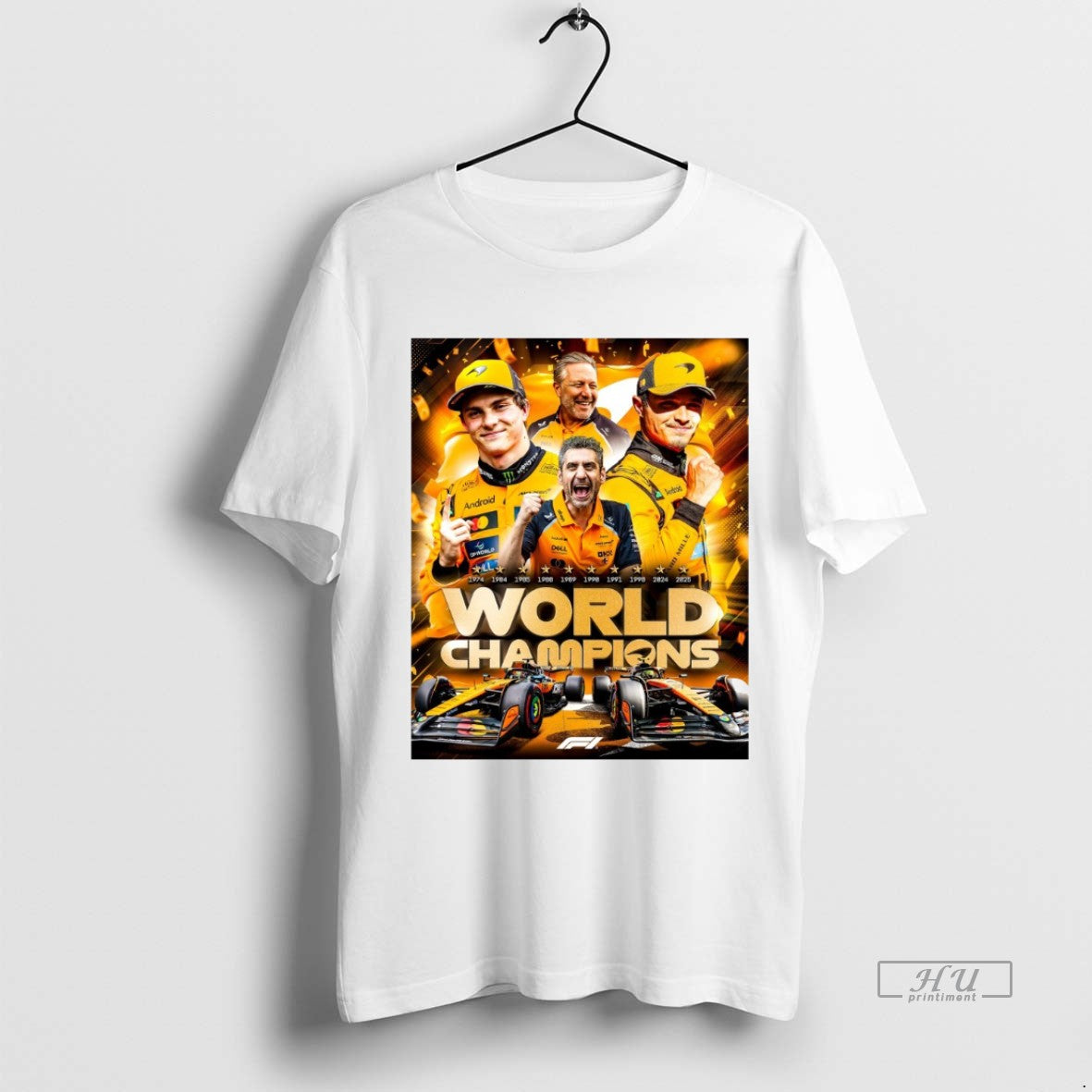Trending F1 World Champions Mclaren Are The 2025 - Adult & Kids T-Shirts, Sweatshirts & Hoodies apparel design preview 1
