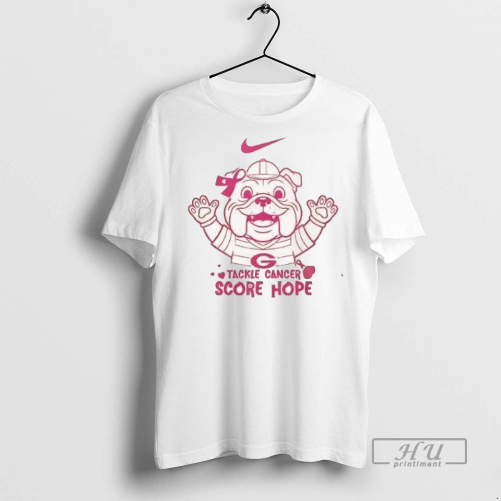 Trending Georgia Bulldogs Tackle Cancer Score Hope 2 - Adult & Kids T-Shirts, Sweatshirts & Hoodies apparel design preview 1