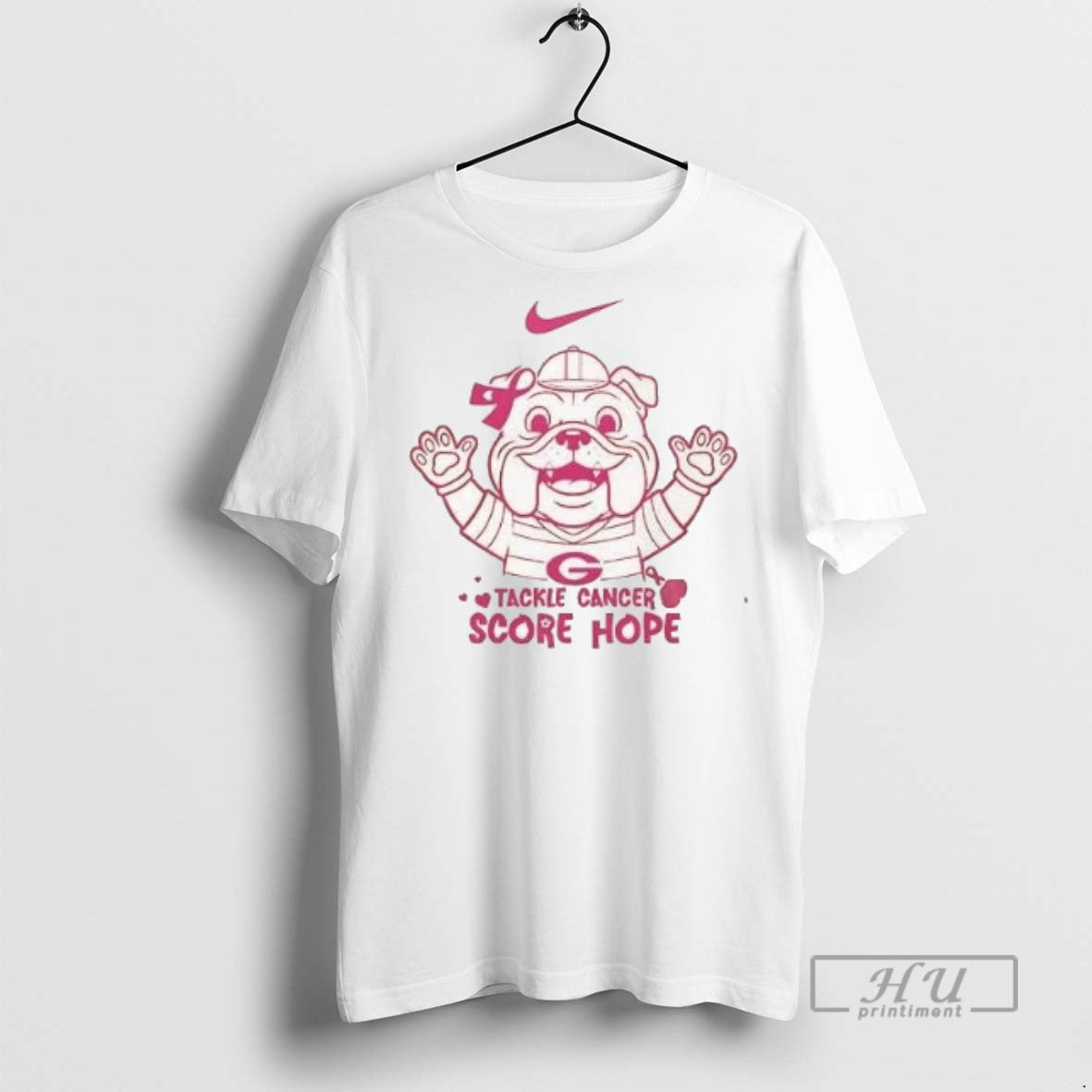 Trending Georgia Bulldogs Tackle Cancer Score Hope 2 - Adult & Kids T-Shirts, Sweatshirts & Hoodies apparel design preview 1