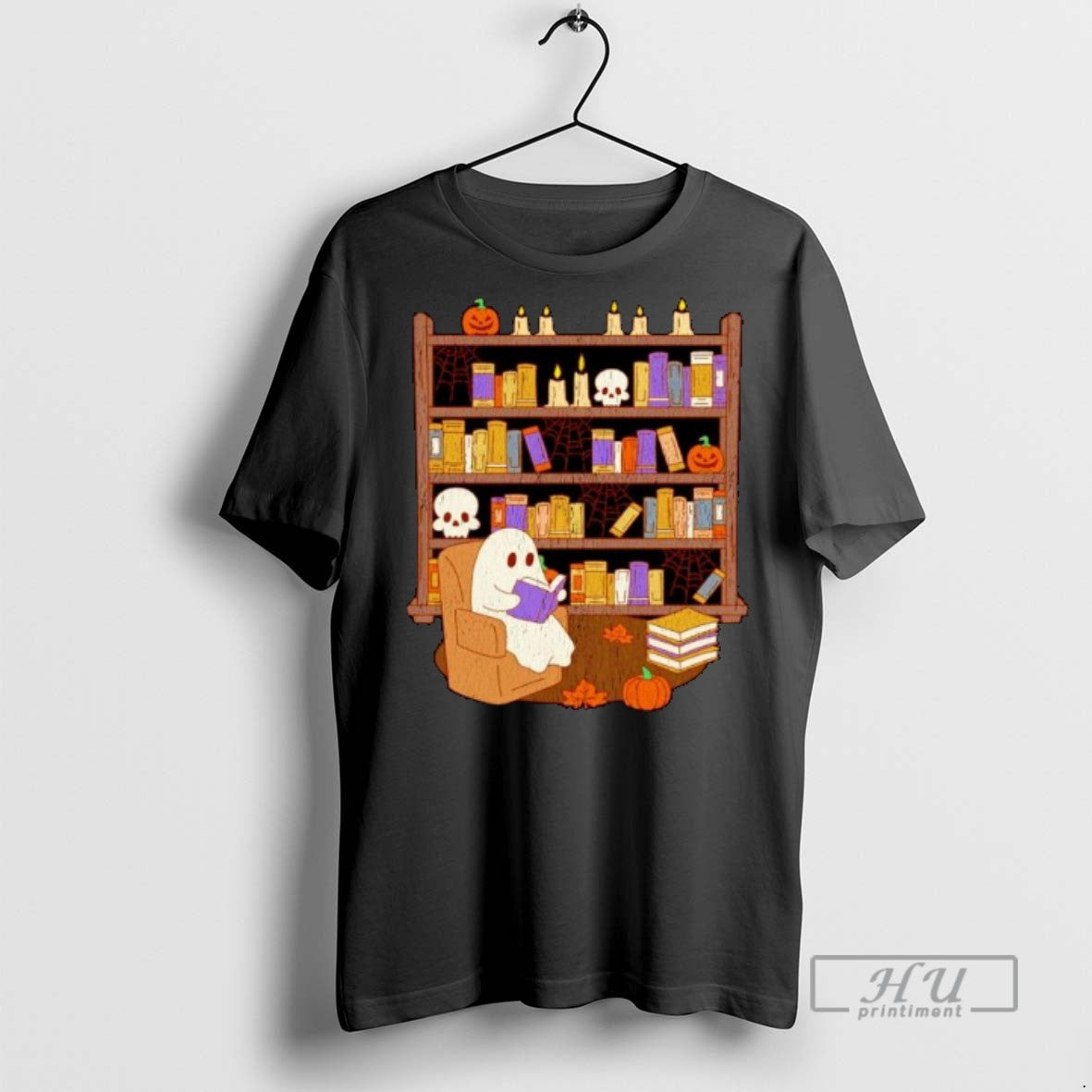 Trending Ghost Library Love Books Ornaments - Adult & Kids T-Shirts, Sweatshirts & Hoodies apparel design preview 1