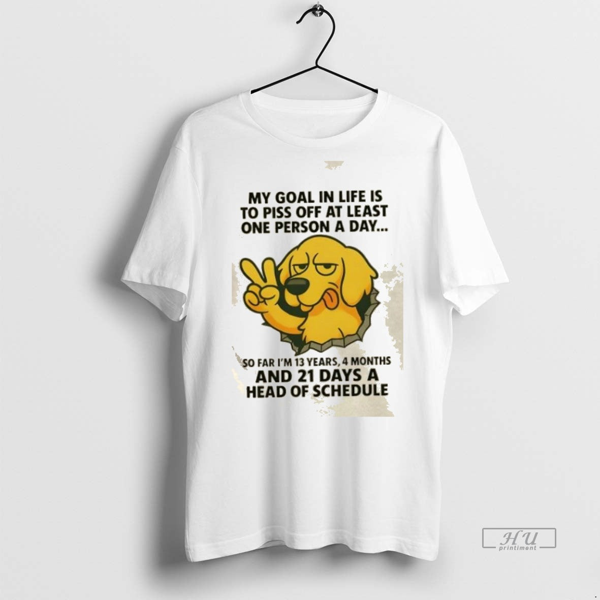 Trending Golden Dog My Goal In Life Is To Piss Off At - Adult & Kids T-Shirts, Sweatshirts & Hoodies apparel design preview 1