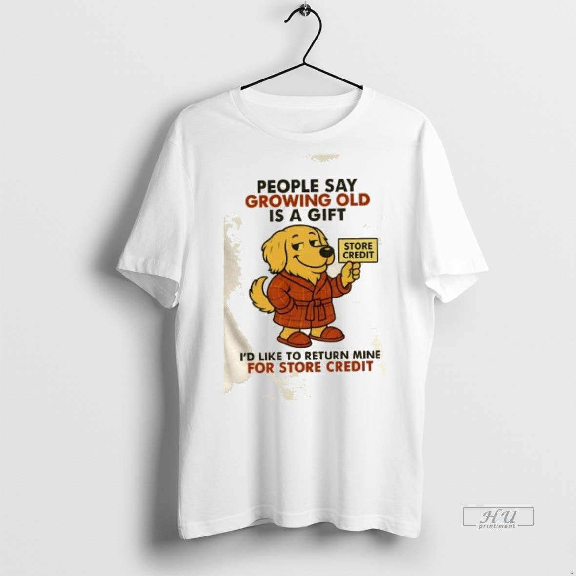 Trending Golden Dog People Say Growing Old Is A Gift - Adult & Kids T-Shirts, Sweatshirts & Hoodies apparel design preview 1