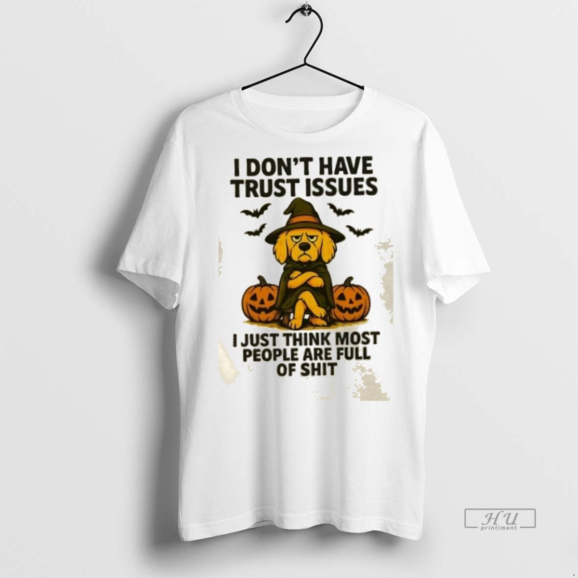 Trending Golden Dog Pumpkin I Dont Have Trust Issues - Adult & Kids T-Shirts, Sweatshirts & Hoodies apparel design preview 1