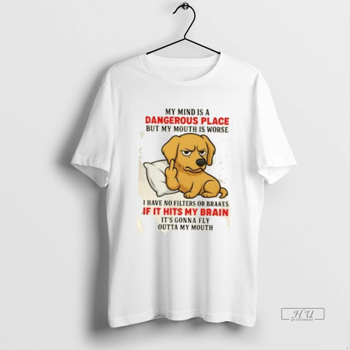 Trending Golden My Mind Is A Dangerous Place But - Adult & Kids T-Shirts, Sweatshirts & Hoodies apparel design preview 1