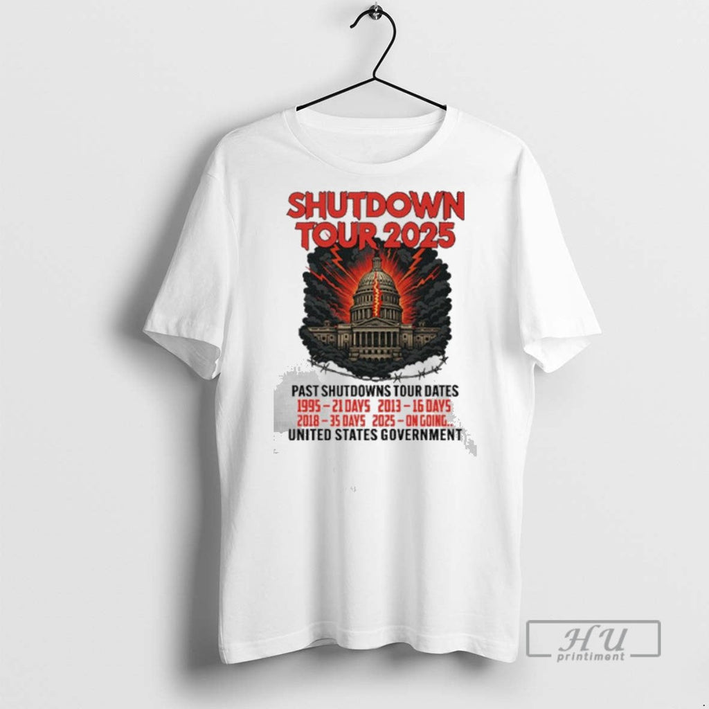 Trending Government Shutdown Tour 2025 Past Shutdowns - Adult & Kids T-Shirts, Sweatshirts & Hoodies apparel design preview 1