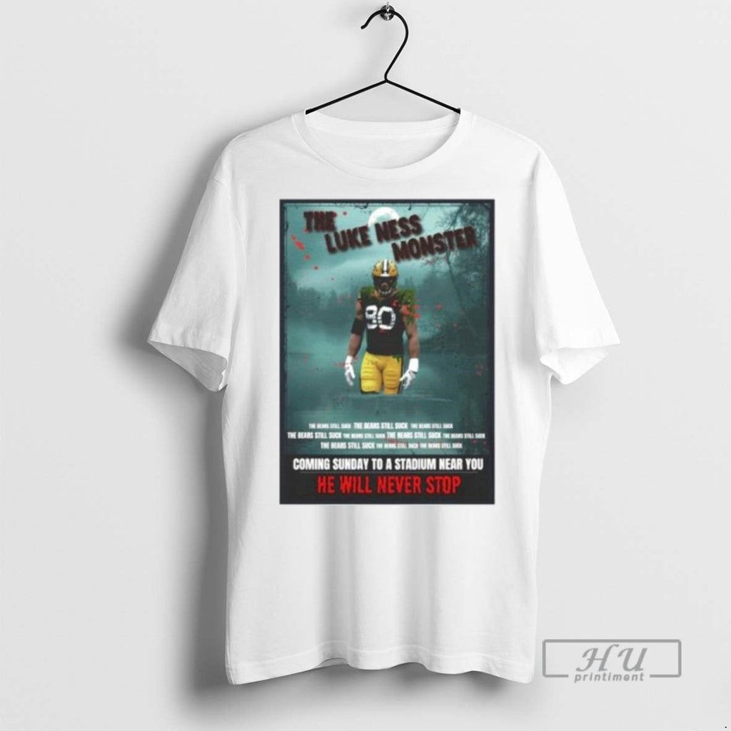 Trending Green Bay Packers The Lukas Van Ness Monster - Adult & Kids T-Shirts, Sweatshirts & Hoodies apparel design preview 1