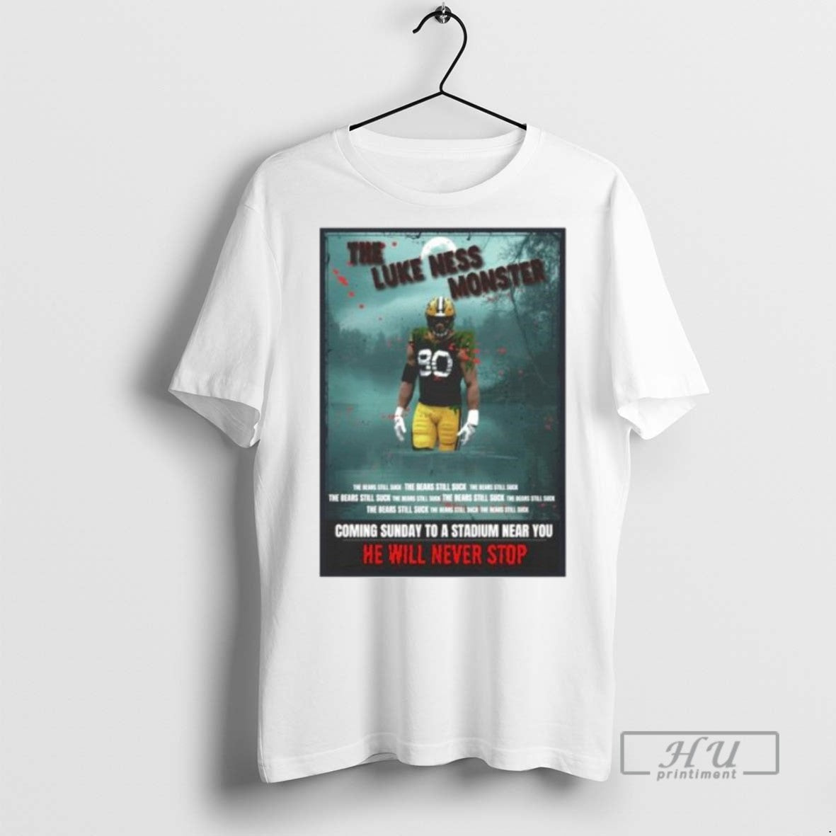 Trending Green Bay Packers The Lukas Van Ness Monster - Adult & Kids T-Shirts, Sweatshirts & Hoodies apparel design preview 1