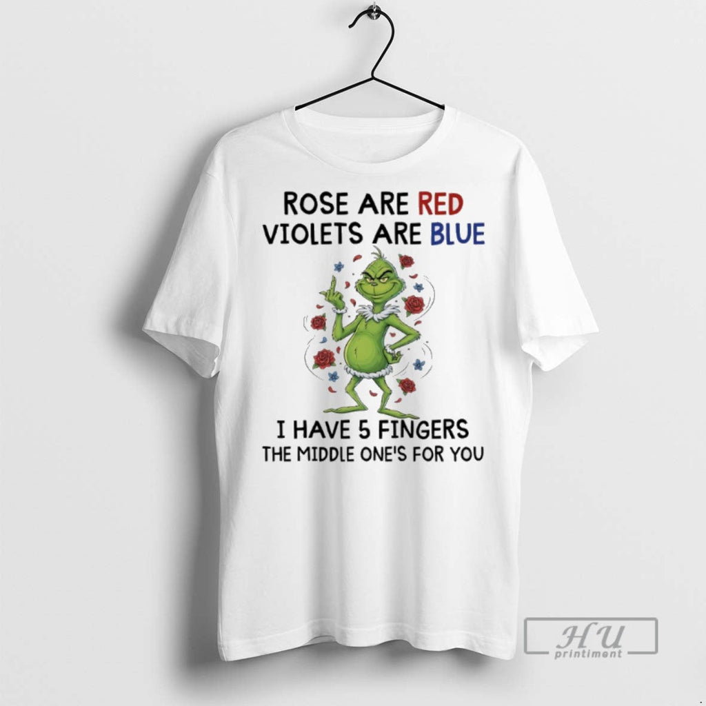 Trending Grinch Christmas Rose Are Red Violets Blue I - Adult & Kids T-Shirts, Sweatshirts & Hoodies apparel design preview 1