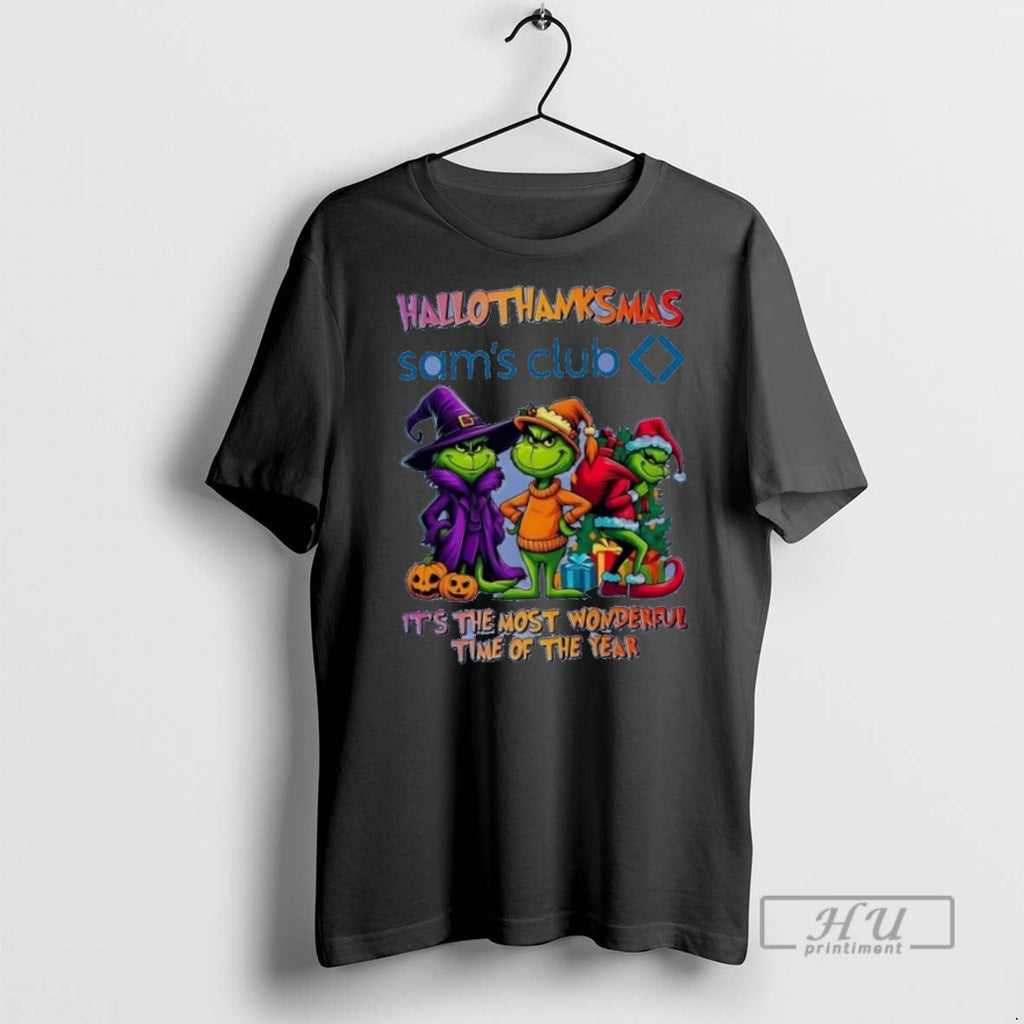 Trending Grinch Hallothanksmas Sams Club Most - Adult & Kids T-Shirts, Sweatshirts & Hoodies apparel design preview 1